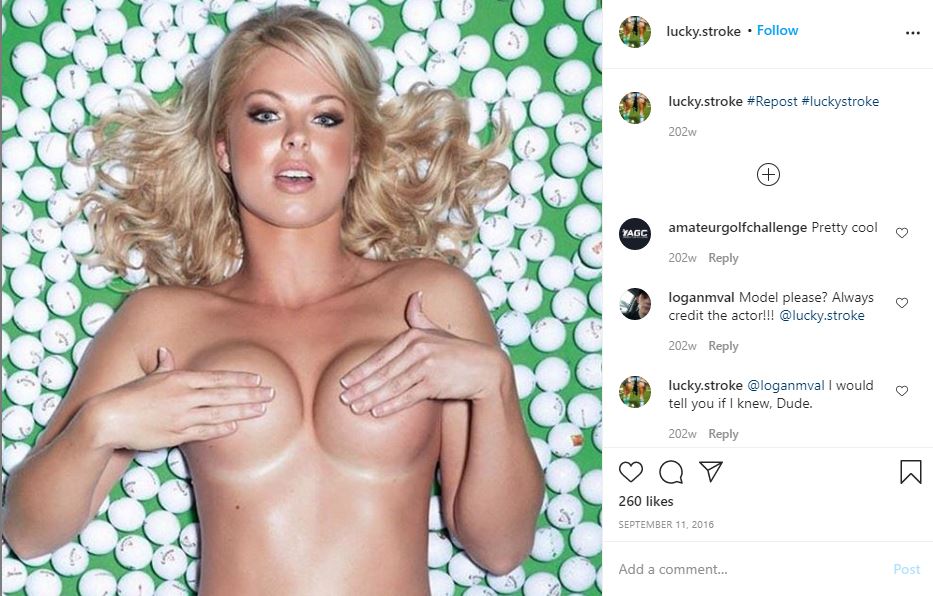 Sophie Horn with golf balls